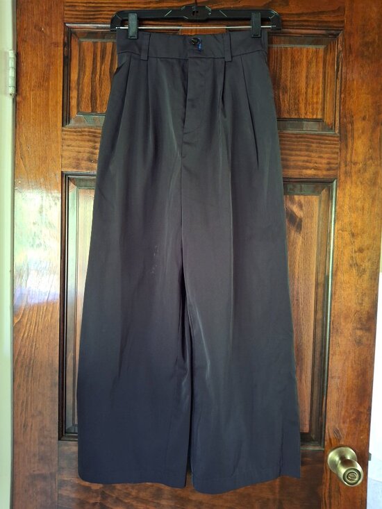 Zara Pants - Black Poly-blend Dress Pants